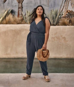 The Going Places Gauze Tie-Shoulder Jumpsuit - Midnight 7 The Going Places Gauze Tie-Shoulder Jumpsuit - Midnight -Deals US Tropic Bikini Store 1 ModelFront 19d63817 8ac3 442d ae72 733ef5eb60e6