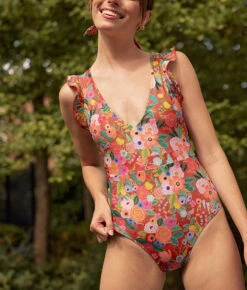 The Long Torso Ruffle Backflip - Garden Party In Rust