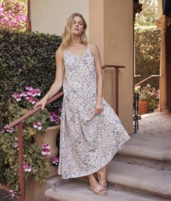 The Easy Breezy Eco Voile Tie-Shoulder Dress Cover-Up - Kaleidoscope In Rainbow