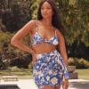 The Easy Breezy Eco Voile Mini Sarong - Paradise In Periwinkle