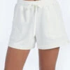 The Softest French Terry Lounge Shorts - White Sand