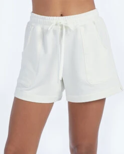 The Softest French Terry Lounge Shorts - White Sand