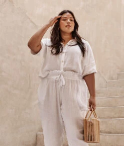 The Going Places Gauze Button-Down Top - White Sand 6 The Going Places Gauze Button-Down Top - White Sand -Deals US Tropic Bikini Store 3 ModelFullBody 23ab7226 d40a 42bb 8cf2 9ef4d311e9f1