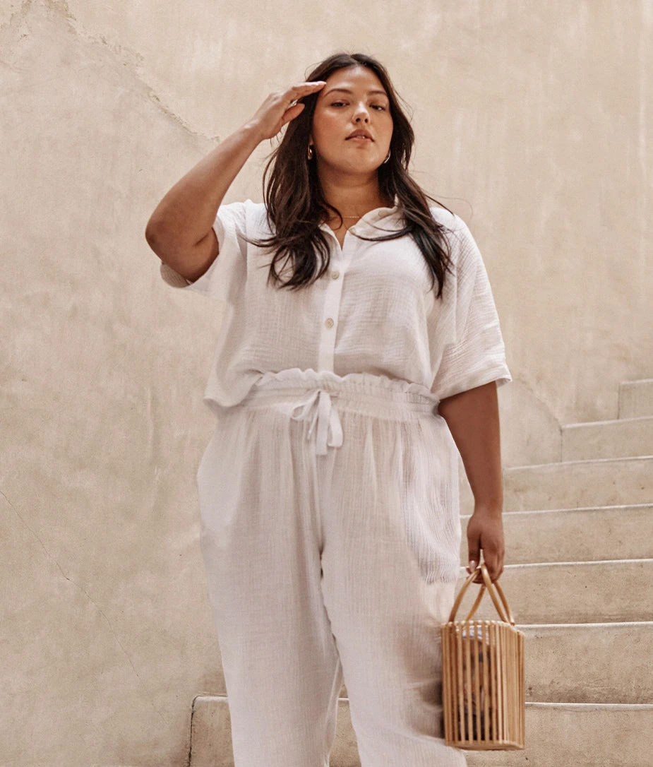 The Going Places Gauze Button-Down Top - White Sand 3 The Going Places Gauze Button-Down Top - White Sand - Image 3