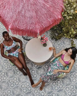 The Silky Slip Skirt - Watercolor Zebra In Hibiscus & Seaweed -Deals US Tropic Bikini Store 3 ModelFullBody 463dabc2 efbd 4d31 800d a1a89bea63bd