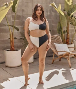 The Split High Leg High Rise Bikini Bottom - Sea Urchin & White Sand -Deals US Tropic Bikini Store 3 ModelFullBody aaea8283 ced9 4797 8d0f b04f8b1b8bae