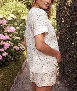 The Pointelle Pajama Shorts Set - Dream Blossom In White Sand & Sky -Deals US Tropic Bikini Store 3 ModelFullBody da71cf92 4904 41d5 9e26 9767863dc935