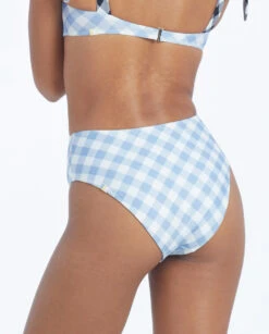 The High Leg High Rise Bikini Bottom - Gingham In Cloud -Deals US Tropic Bikini Store 4 ModelDetailBack 5b9b7559 cb59 4e87 9d24 d6b23917e83d