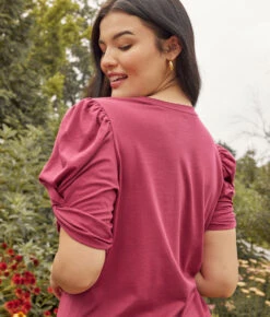 The Luxe Pima Twist-Sleeve T-Shirt Dress - Currant -Deals US Tropic Bikini Store 5 ExtraProductShot 37a14165 e0ae 43df 8e8c f8806bcd8051