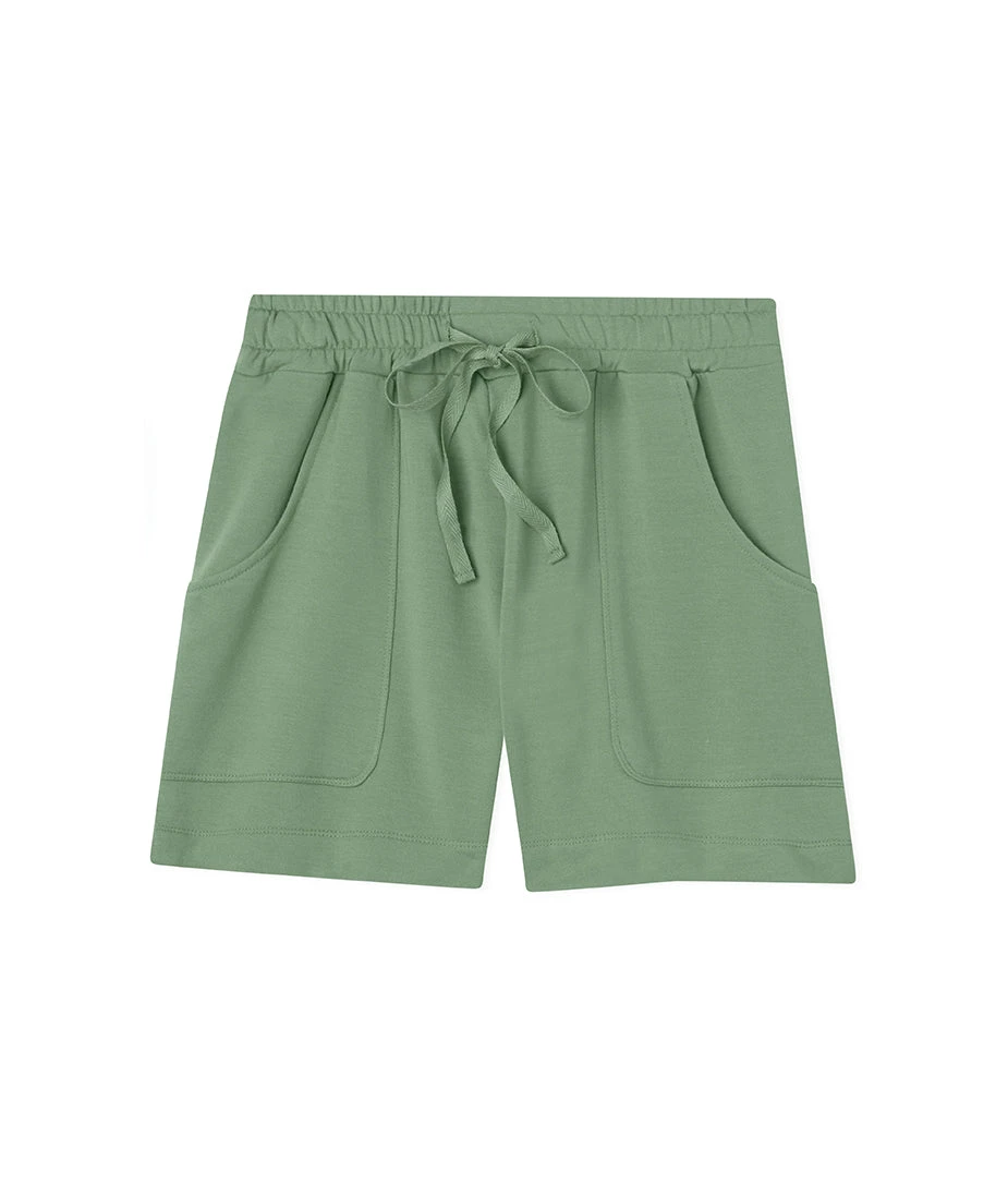 The Softest French Terry Lounge Shorts - Aloe 6 The Softest French Terry Lounge Shorts - Aloe - Image 6