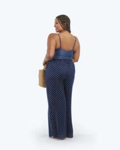 The Palazzo Pant With Ties - Square Dot In Deep Sea & White Sand -Deals US Tropic Bikini Store 5 ExtraProductShot e4f31cfb 0218 4f84 803c 37edfe407f72