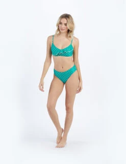 The Limited-Edition High Leg Mid Rise Bikini Bottom - Seaglass Dot -Deals US Tropic Bikini Store ExtraProductShot 51