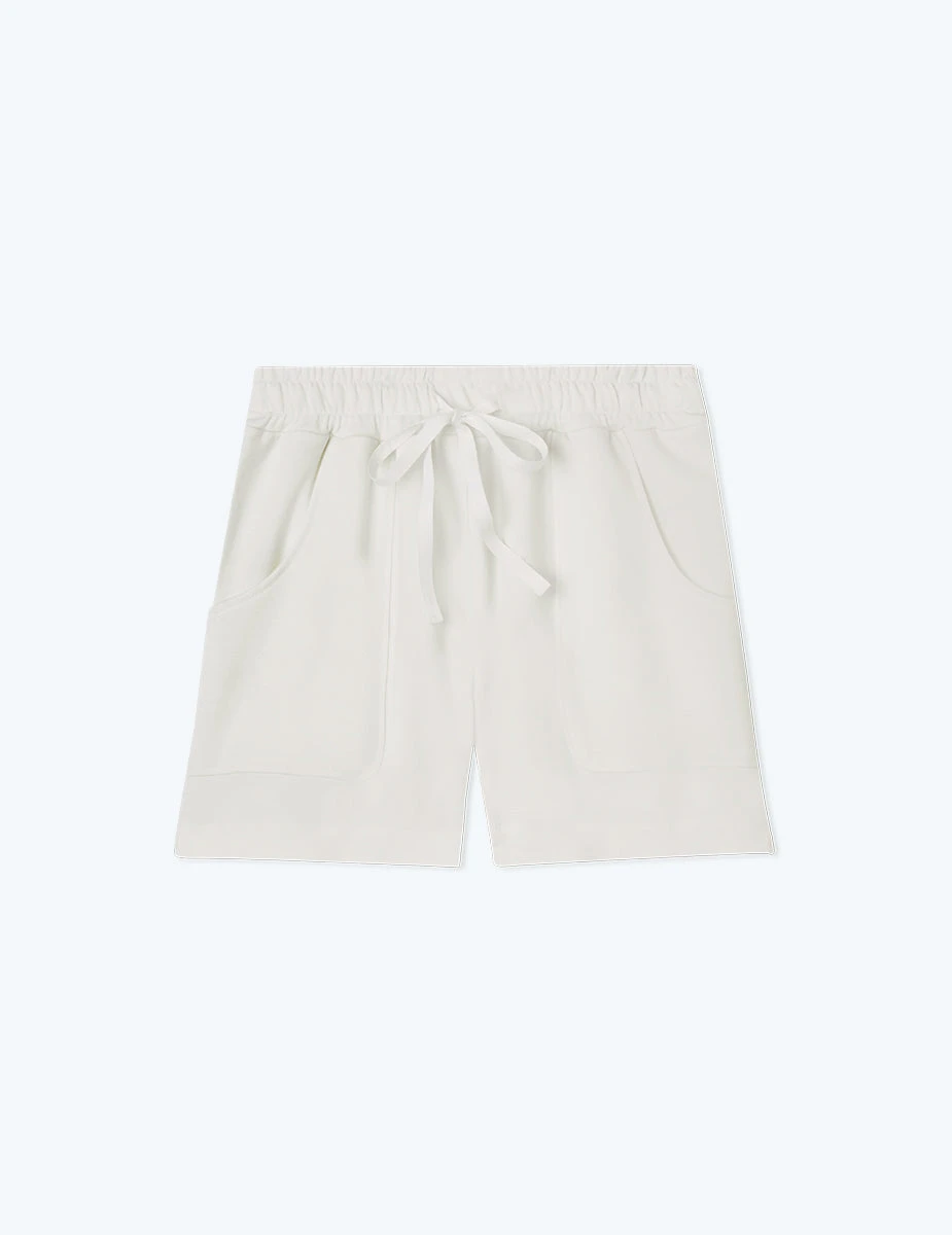 The Softest French Terry Lounge Shorts - White Sand 5 The Softest French Terry Lounge Shorts - White Sand - Image 5
