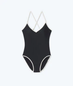 The Contrast V-Neck Classic One-Piece - Sea Urchin & White Sand -Deals US Tropic Bikini Store FlatLay1 8e104545 0e94 45da ab3a b01373604964