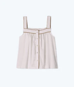 The Towel Terry Button-Front Tank - White Sand -Deals US Tropic Bikini Store FlatLay2 15961eba 7836 4e01 8701 5cc90924f6e3