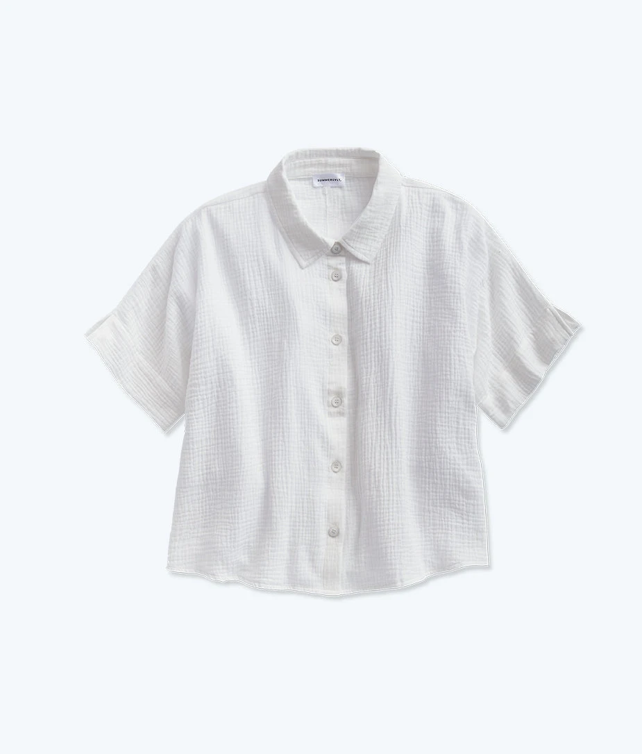 The Going Places Gauze Button-Down Top - White Sand 4 The Going Places Gauze Button-Down Top - White Sand - Image 4