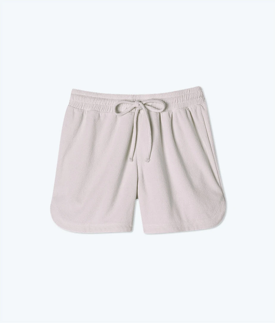 The Towel Terry Drawstring Shorts - White Sand 5 The Towel Terry Drawstring Shorts - White Sand - Image 5
