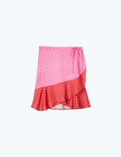 The Short Beach To Brunch Wrap Skirt - Square Dot In Flamingo & Hibiscus -Deals US Tropic Bikini Store FlatLay 568144f2 5e64 4afb a77a 87000270f327
