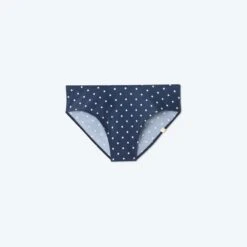 The Limited-Edition High Leg Mid Rise Bikini Bottom - Deep Sea Dot