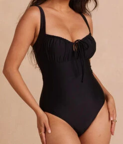 The Gulf Gathered Keyhole One Piece - Sea Urchin -Deals US Tropic Bikini Store PDP Image Template SwimFront Detail