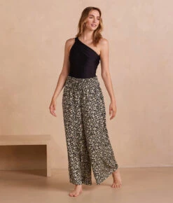 The Silky Luxe Palazzo Pants With Ties - Vintage Floral In Sea Urchin -Deals US Tropic Bikini Store PDP Palazzo Pant Front Full 2 8608347e dcc0 4e3b 872f 97246e87ca29