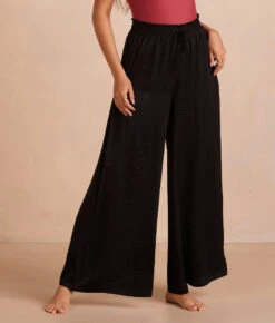 The Silky Luxe Palazzo Pants With Ties - Sea Urchin 7 The Silky Luxe Palazzo Pants With Ties - Sea Urchin -Deals US Tropic Bikini Store PDP Palazzo Pant SeaUrchinFront Crop