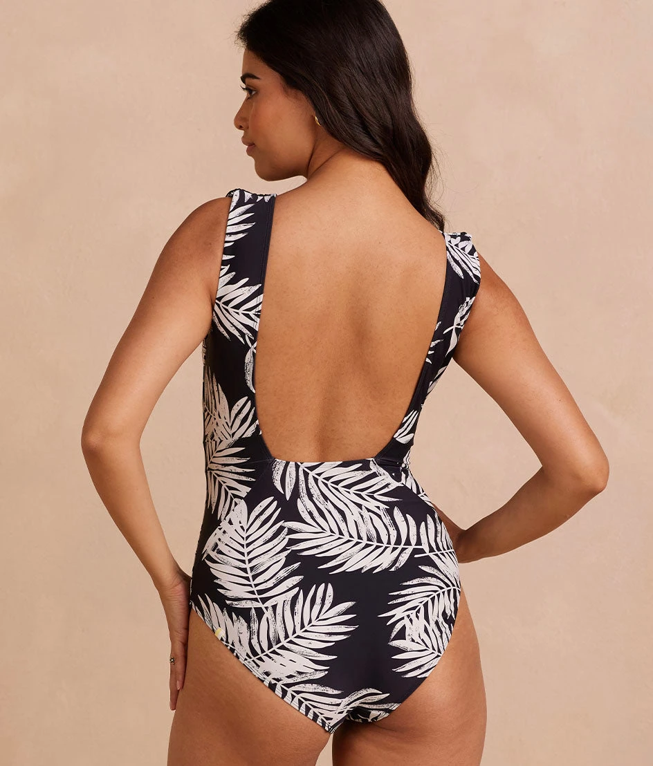 The Ruched Backflip - Palms In Sea Urchin & White Sand 2 The Ruched Backflip - Palms In Sea Urchin & White Sand - Image 2