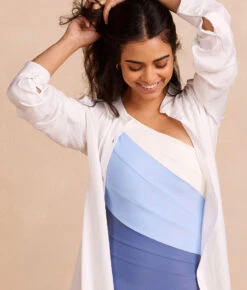 The Silky Luxe Short Effortless Shirtdress Cover-Up - White Sand 7 The Silky Luxe Short Effortless Shirtdress Cover-Up - White Sand -Deals US Tropic Bikini Store PDP Short Effortless ShirtDress WhiteSand Front Crop