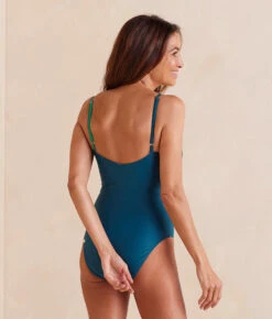 The Sea Breeze Cutout One-Piece - Seaweed & Seaglass -Deals US Tropic Bikini Store SeabreezeCutout Seaglass Seaweed Back
