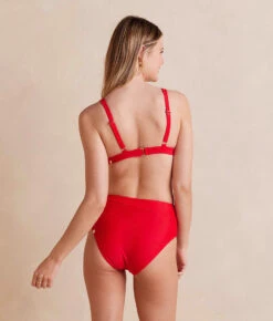 The Side-Tie High Leg High Rise Bottoms - Lava 9 The Side-Tie High Leg High Rise Bottoms - Lava -Deals US Tropic Bikini Store Side TieHighLegHighRiseBottom Lava Back