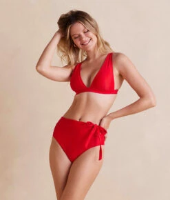 The Side-Tie High Leg High Rise Bottoms - Lava 8 The Side-Tie High Leg High Rise Bottoms - Lava -Deals US Tropic Bikini Store Side TieHighLegHighRiseBottom Lava Front