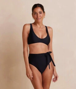 The Side-Tie High Leg High Rise Bottoms - Sea Urchin -Deals US Tropic Bikini Store Side TieHighLegHighRiseBottom SeaUrchin Front