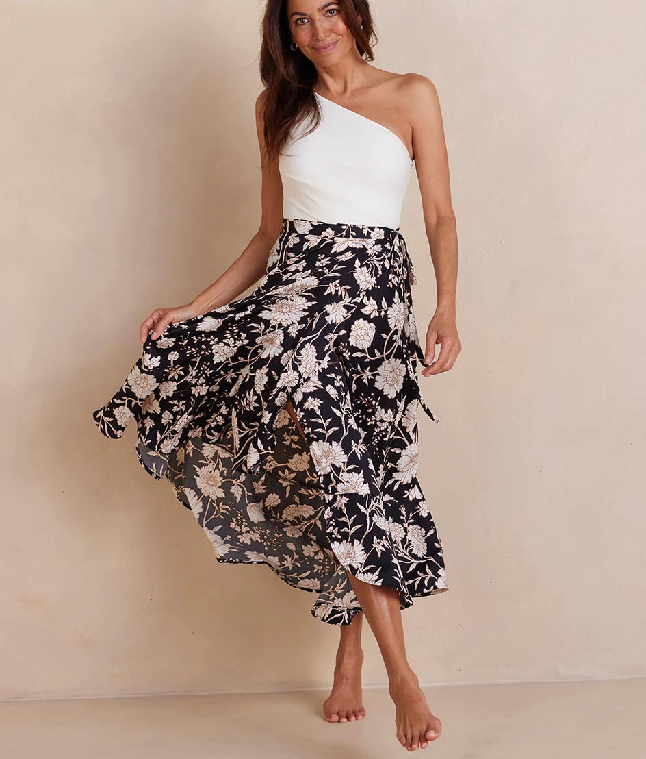 The Silky Luxe Beach To Brunch Wrap Skirt - Paradise In Sea Urchin 1 The Silky Luxe Beach To Brunch Wrap Skirt - Paradise In Sea Urchin