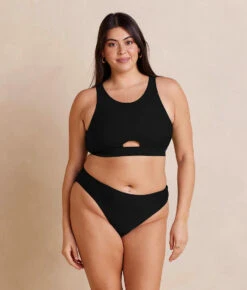 The High Neck Cut Out Bikini Top - Sea Urchin