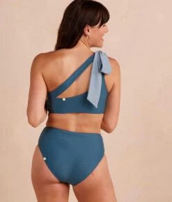 The Ruched High Leg High Rise Bottom - Bay -Deals US Tropic Bikini Store TheRuchedHLHR Hunter Back Crop 1