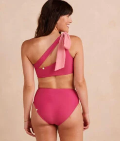 New Arrival -Deals US Tropic Bikini Store TheRuchedSidestrokeBikiniTopw TiesSOLID RabarbaroPretty Back Crop