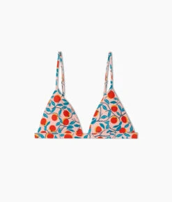 The Triangle Bikini Top - Pink Nectarine Orchard -Deals US Tropic Bikini Store TriangleBikini PinkNectarine